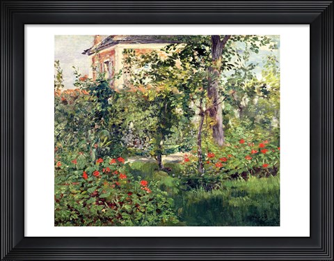 Framed Garden at Bellevue, 1880 Print