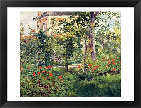 Framed Garden at Bellevue, 1880 Print