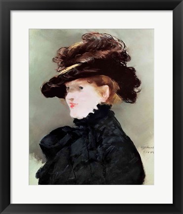 Framed Portrait of Mery Laurent Print