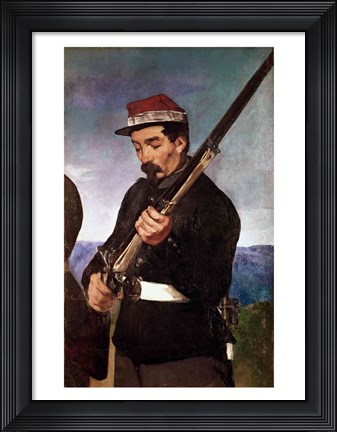 Framed Non Commissoned Officer holding his Rifle Print