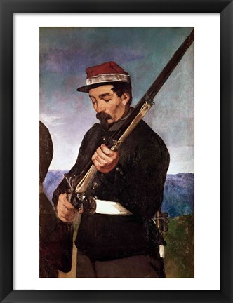 Framed Non Commissoned Officer holding his Rifle Print