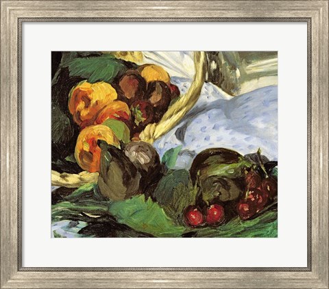 Framed Dejeuner sur l&#39;Herbe, 1863 (fruit detail) Print