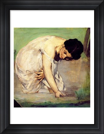 Framed Dejeuner sur l&#39;Herbe, 1863 (woman detail) Print