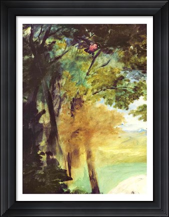 Framed Dejeuner sur l&#39;Herbe, 1863 ( trees detail) Print