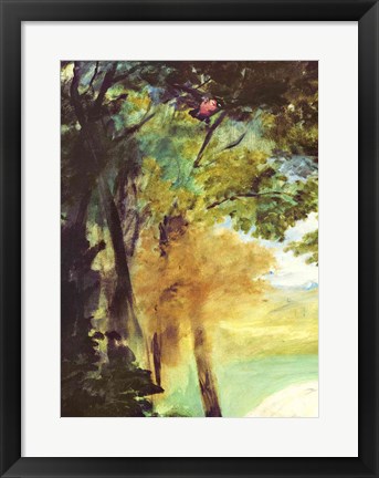 Framed Dejeuner sur l&#39;Herbe, 1863 ( trees detail) Print