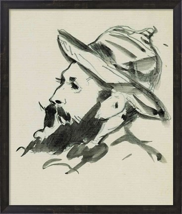 Framed Head of a Man Print