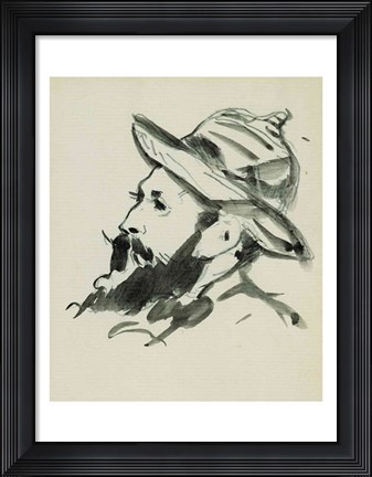 Framed Head of a Man Print