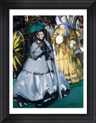 Framed Women at the Races, 1865 Print