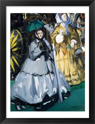 Framed Women at the Races, 1865 Print