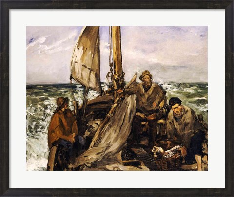 Framed Workers of the Sea, 1873 Print
