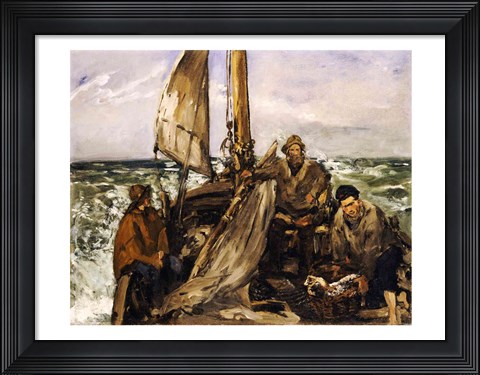 Framed Workers of the Sea, 1873 Print