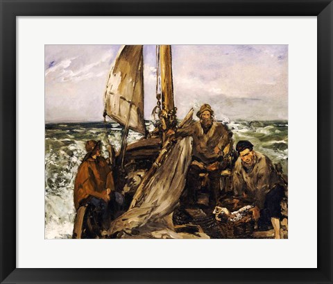Framed Workers of the Sea, 1873 Print