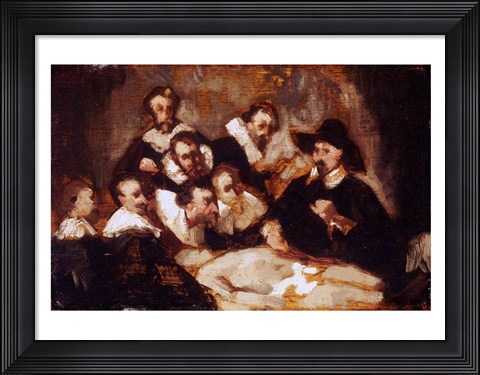 Framed Anatomy Lesson, after Rembrandt, c.1856 Print