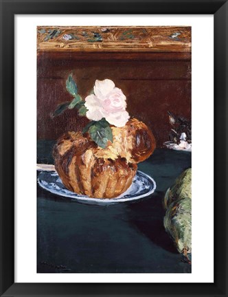 Framed Still Life with Brioche, c.1880 Print