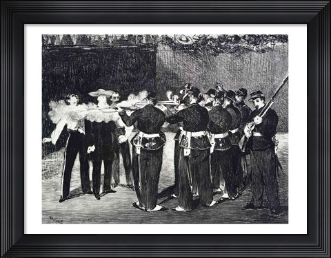 Framed Execution of Maximilian, 1868 Print
