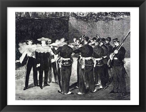 Framed Execution of Maximilian, 1868 Print