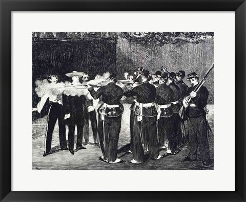 Framed Execution of Maximilian, 1868 Print