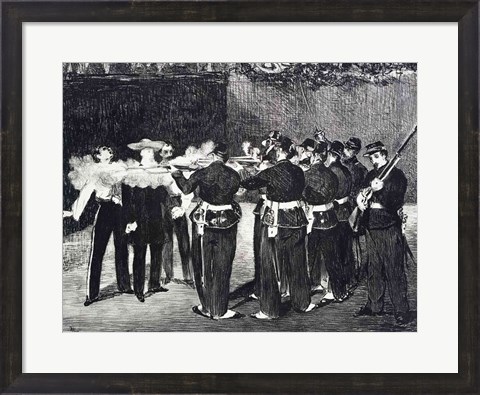 Framed Execution of Maximilian, 1868 Print