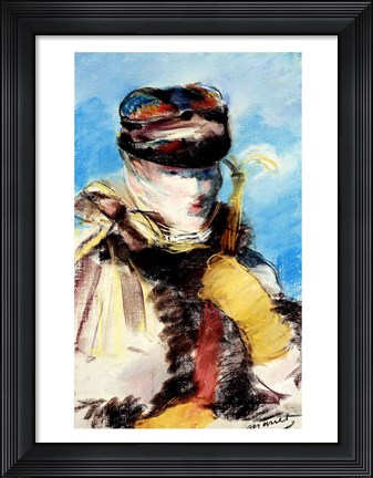Framed Mery Laurent in a Veil Print