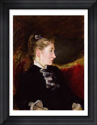 Framed Profile of a Young Girl Print