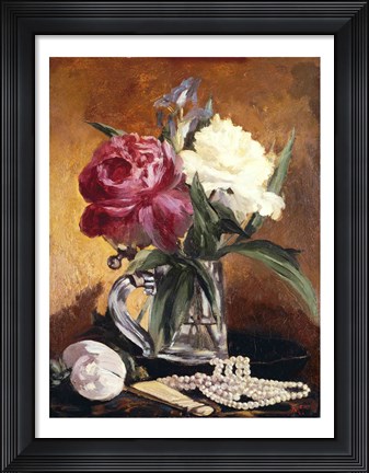 Framed Peonies, 1862 Print