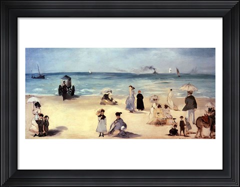 Framed Beach Scene Print