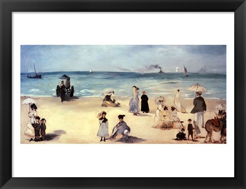 Framed Beach Scene Print