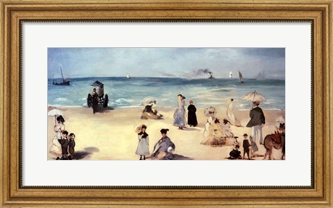 Framed Beach Scene Print