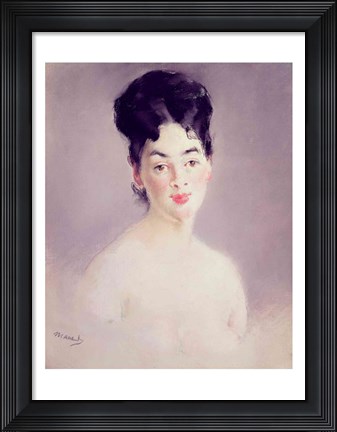 Framed Bust of a Young Female Nude, c.1875 Print