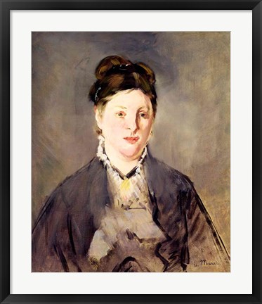 Framed Portrait of Madame Manet Print