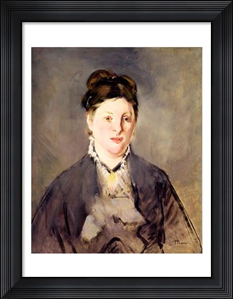 Framed Portrait of Madame Manet Print