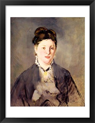 Framed Portrait of Madame Manet Print