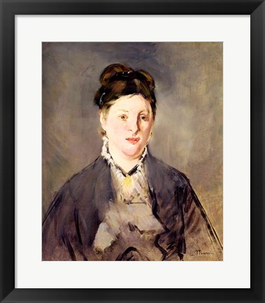 Framed Portrait of Madame Manet Print