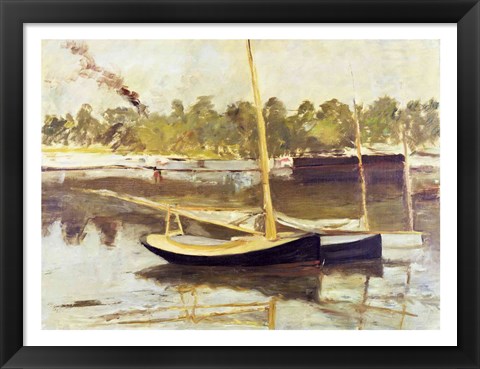 Framed Study of a boat at Argenteuil, 1874 Print