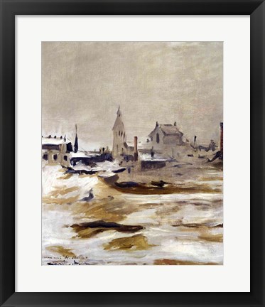 Framed Effect of Snow at Petit-Montrouge, 1870 Print