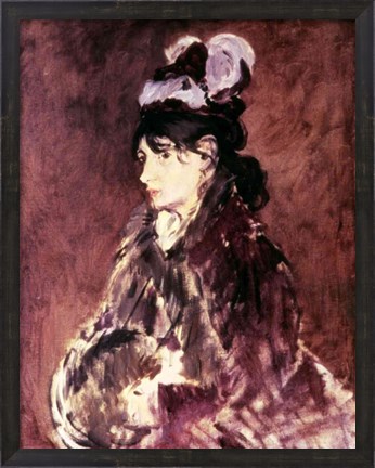 Framed Portrait of Berthe Morisot - side view Print