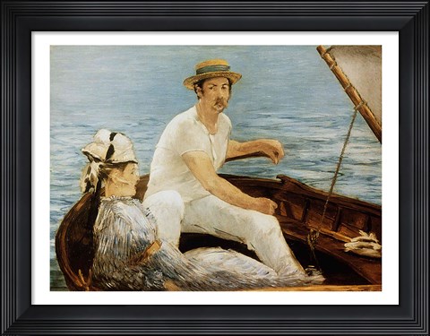 Framed Boating, 1874 Print