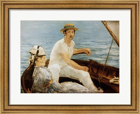 Framed Boating, 1874 Print