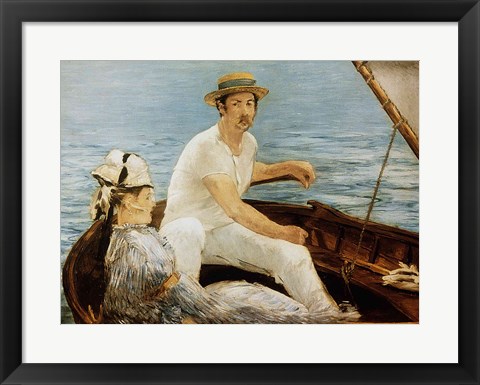 Framed Boating, 1874 Print