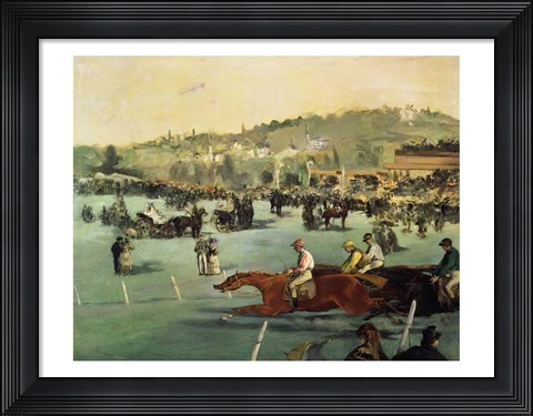 Framed Horse Racing, 1872 Print