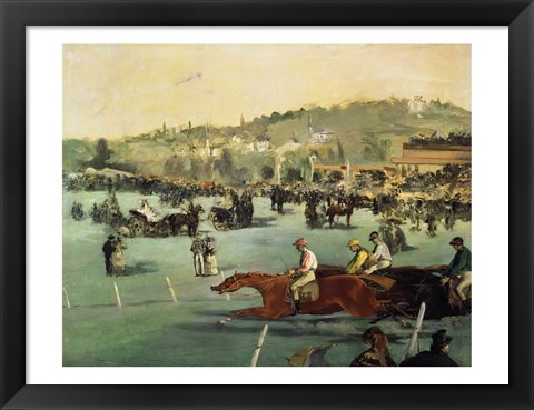 Framed Horse Racing, 1872 Print