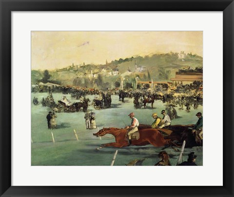 Framed Horse Racing, 1872 Print