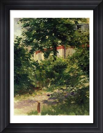 Framed Corner of the Garden in Rueil, 1882 Print
