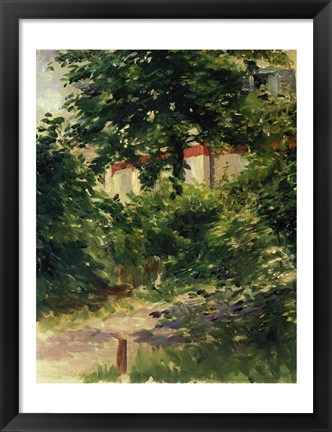 Framed Corner of the Garden in Rueil, 1882 Print