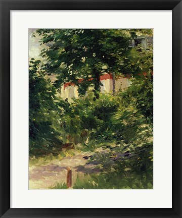 Framed Corner of the Garden in Rueil, 1882 Print