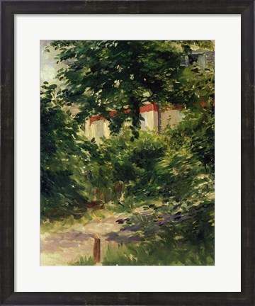 Framed Corner of the Garden in Rueil, 1882 Print