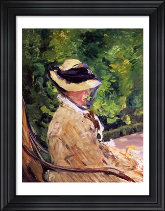 Framed Madame Manet at Bellevue Print
