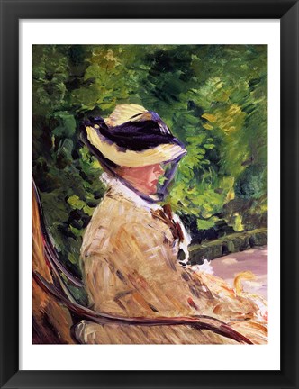 Framed Madame Manet at Bellevue Print