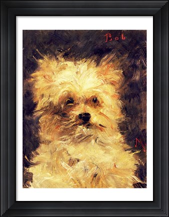 Framed Head of a Dog - Bob, 1876 Print