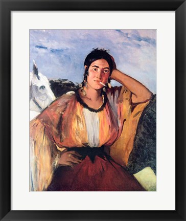 Framed Gypsy with a Cigarette Print